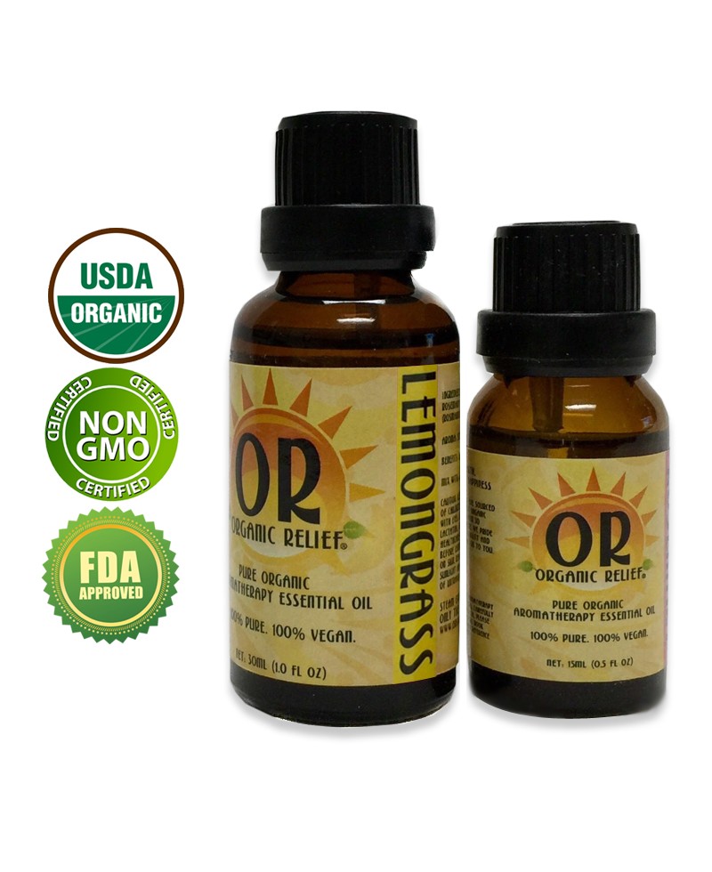Organic Lemongrass Essential Oil 30 ml (India)